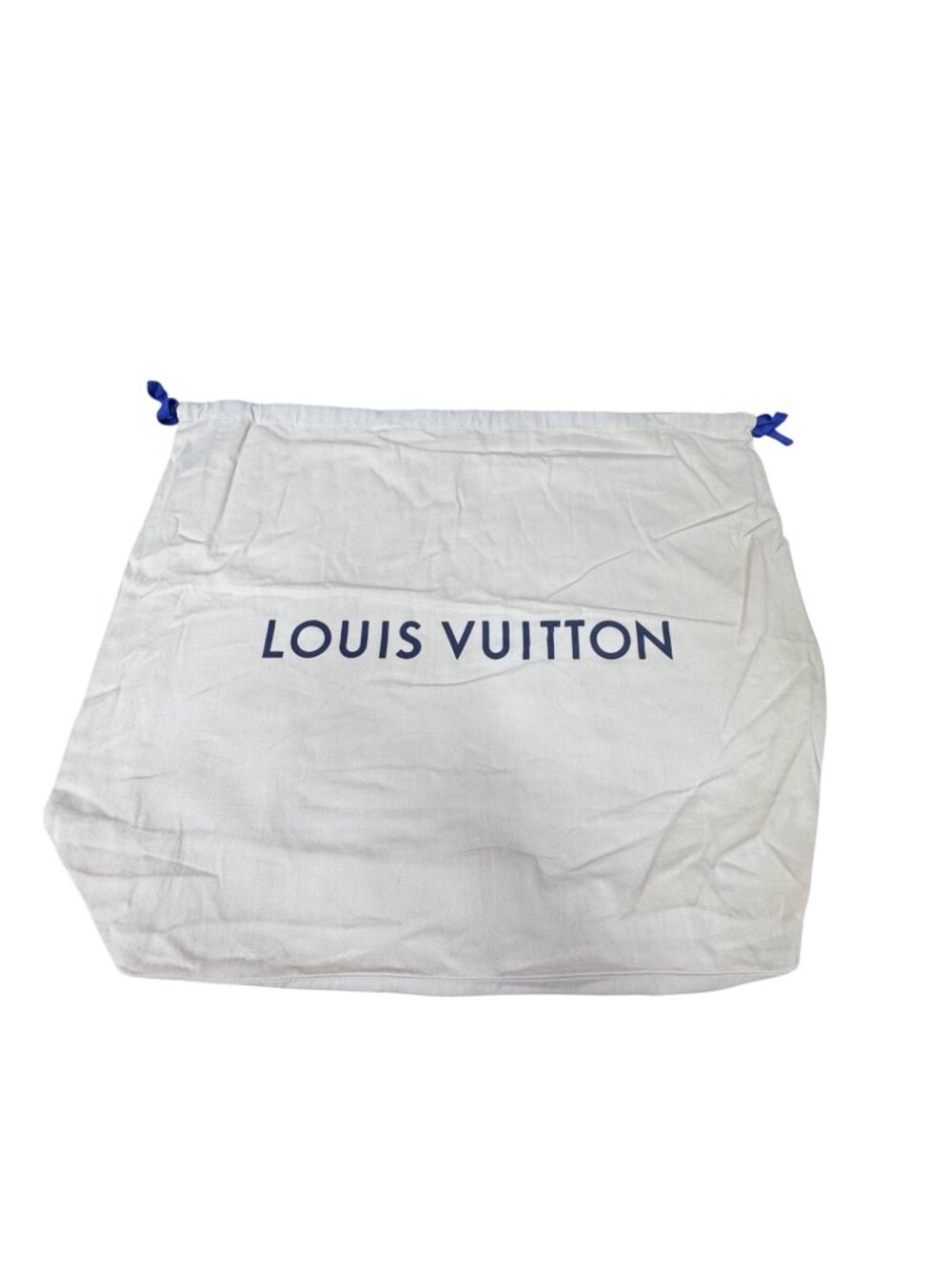Authentic Louis Vuitton Large Beige Dust Bag Logo Drawstring Closure 23"x19" App